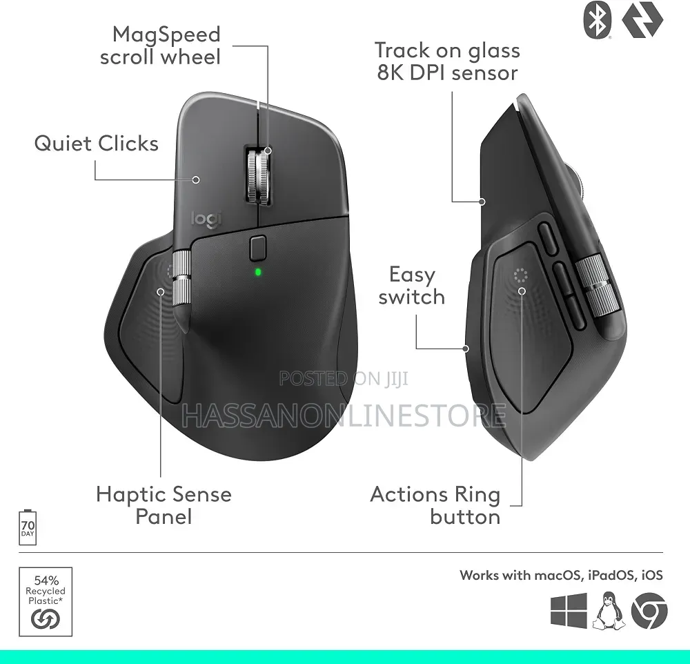 Logitech MX Master 4 Wireless Mouse - Black