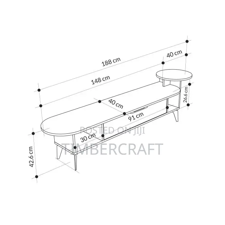 Ada TV Stand Hitit-White