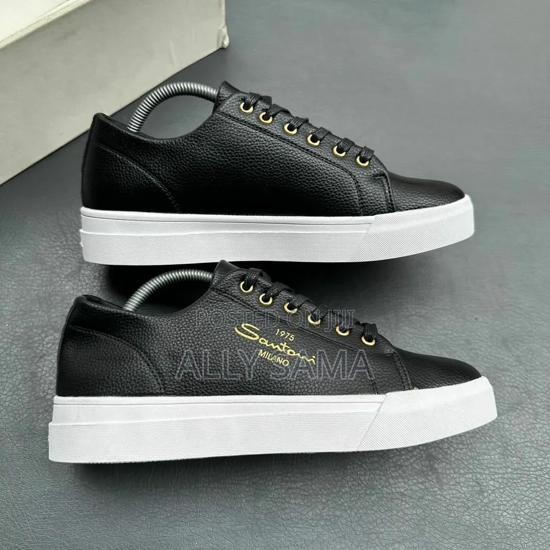 New Sneakers Santoni New Brand Material Leather