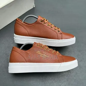 New Sneakers Santoni New Brand Material Leather