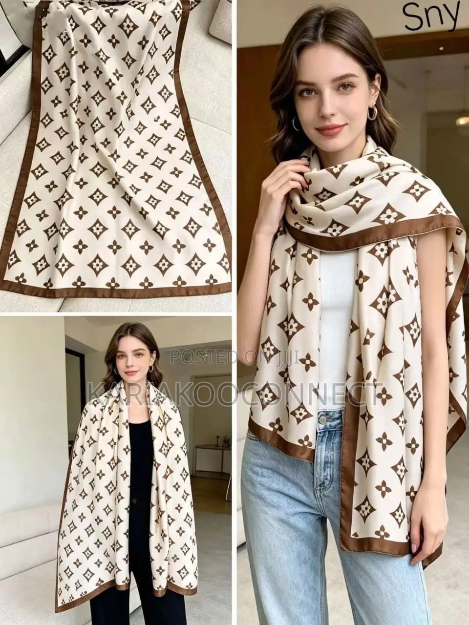 Luxury Print Satin Wrap Shawl Collection