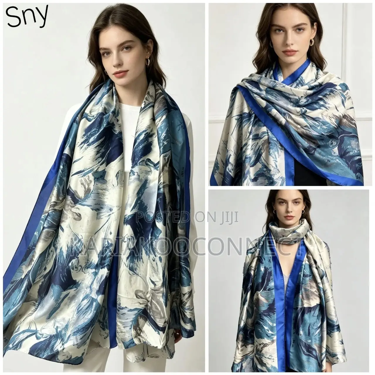 Luxury Print Satin Wrap Shawl Collection