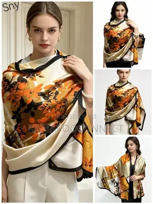Luxury Print Satin Wrap Shawl Collection