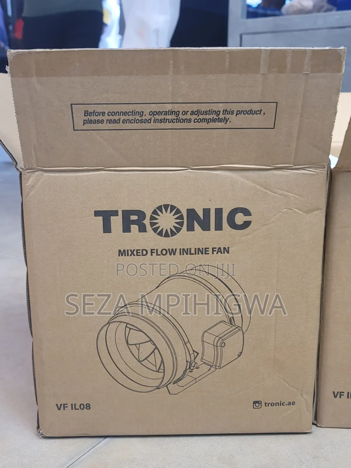 Tronic in-Line Duct Exhaust Fan 8-Inch (Model: VF IL08