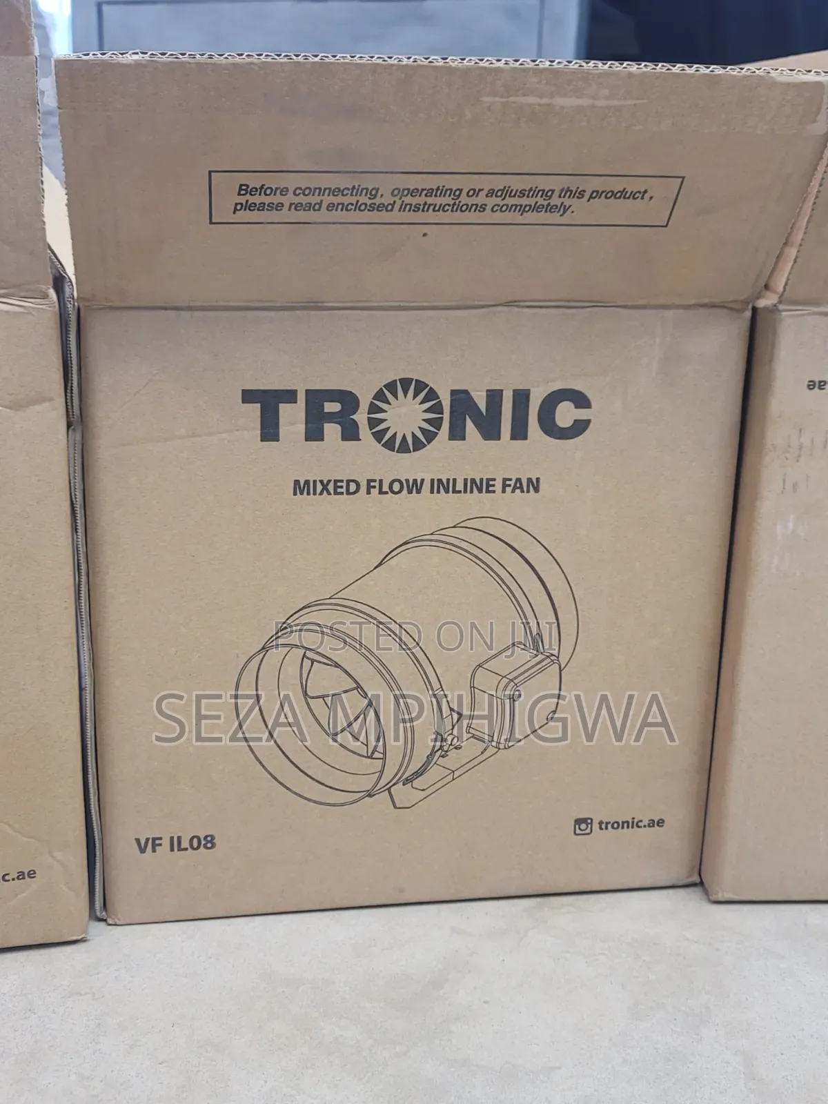 Tronic in-Line Duct Exhaust Fan 8-Inch (Model: VF IL08