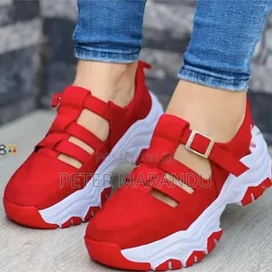 Ladies Chunky Open-Side Fashion Sneakers
