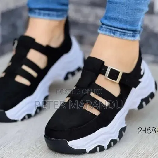 Ladies Chunky Open-Side Fashion Sneakers