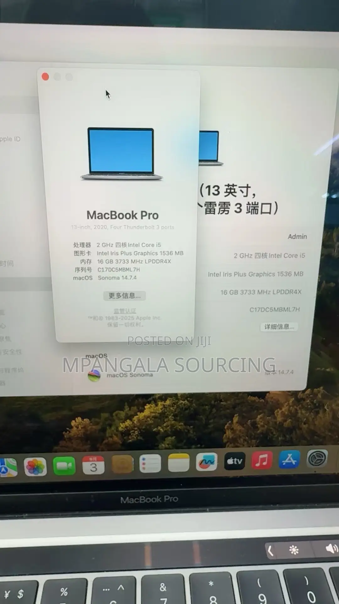 Laptop Apple MacBook Pro 2020 16GB Intel Core i5 SSD 512GB