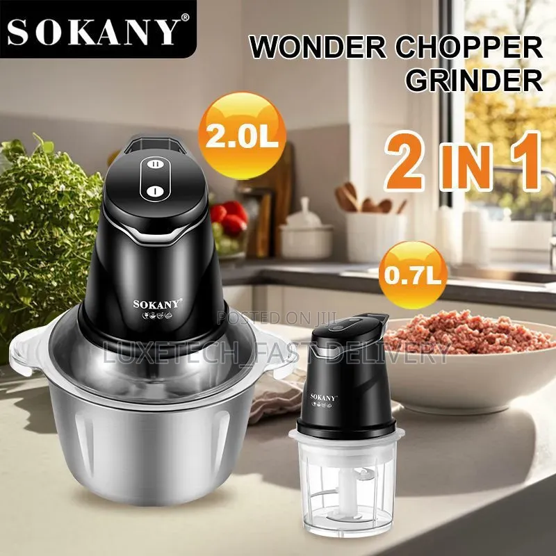 Sokany 2-in-1 Wonder Chopper/Grinder