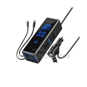 Powerology PWCPI300WBK 300W X2 AC Socket Car Power Inverter