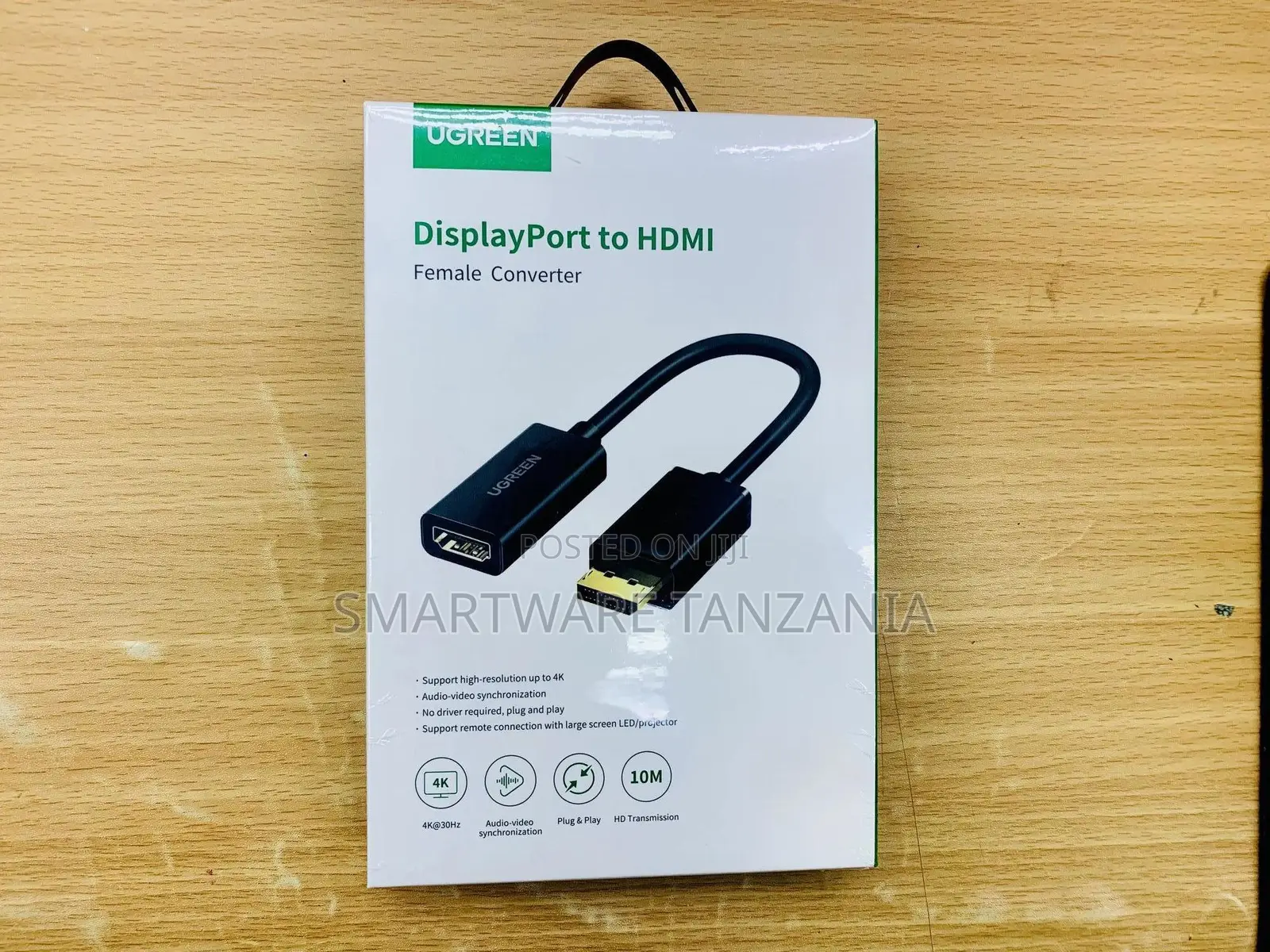 UGREEN DisplayPort to HDMI Female Converter, 4K@30Hz, 10M Cable
