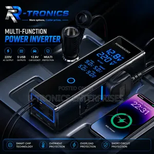 Powerology 300w Car Power Inverter — Dual AC