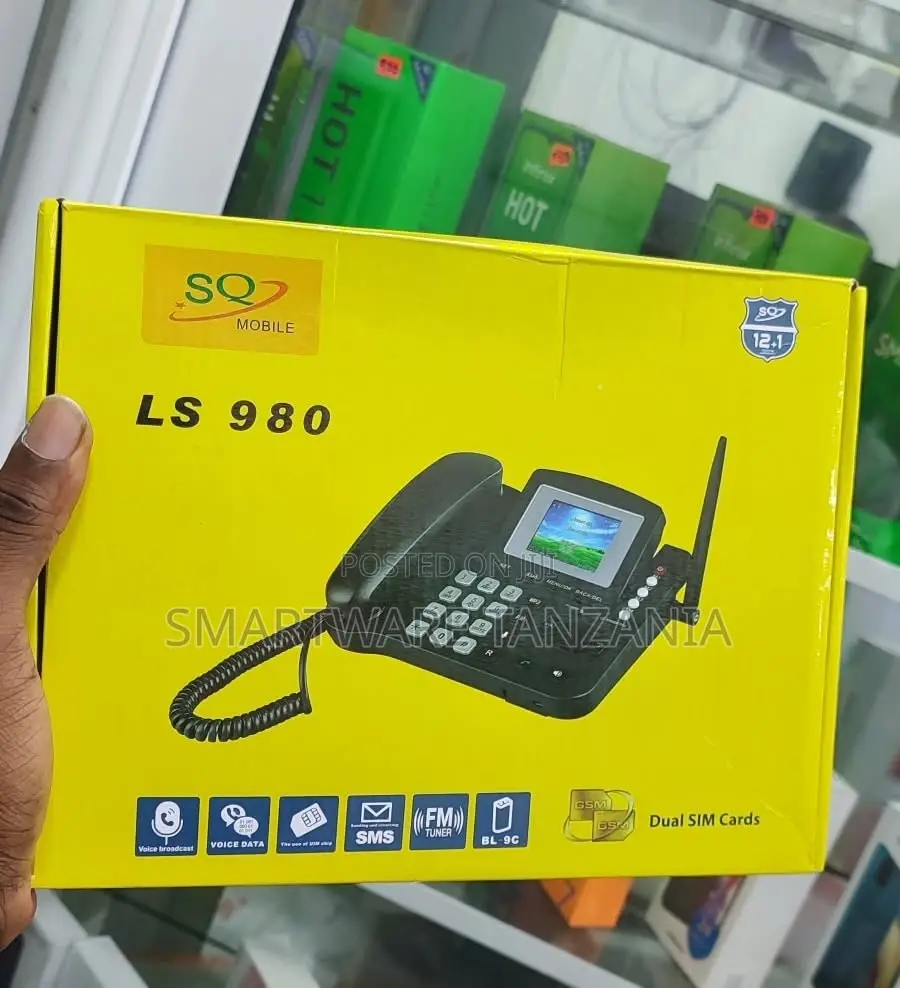 SQ Mobile LS 980 Dual SIM Corded Telephone With FM Tuner and Display
