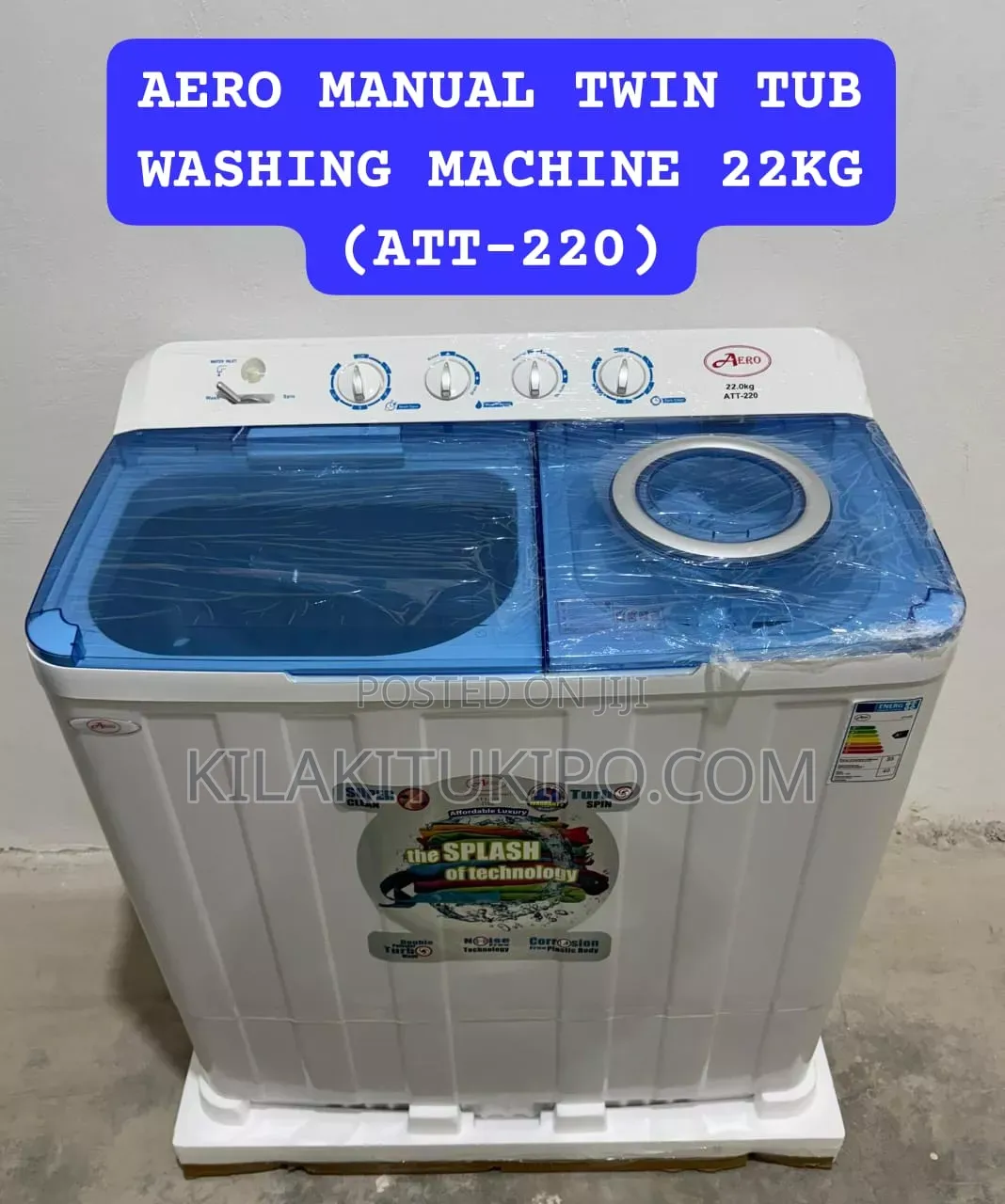 22kg,aero Twin Tube Washing Machine