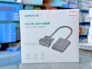 UGREEN VGA to HDMI Adapter, 1080P Resolution, 15-Pin Male to HDMI