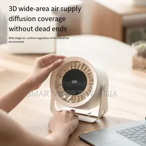 Hoco HX66 Desktop Circulating Fan With LED Display and 3000mAh Battery