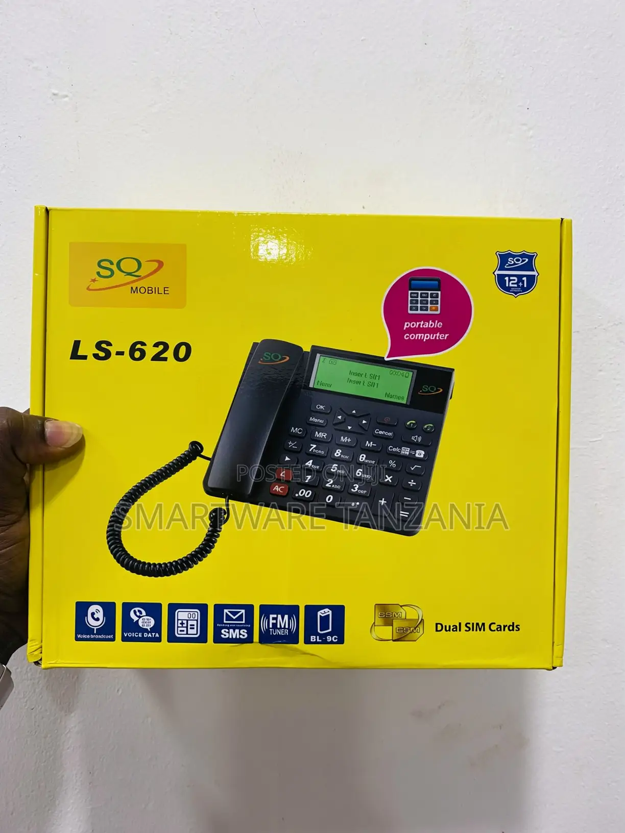 SQ Mobile LS-620 Dual SIM Corded Phone With FM Tuner and Calculator