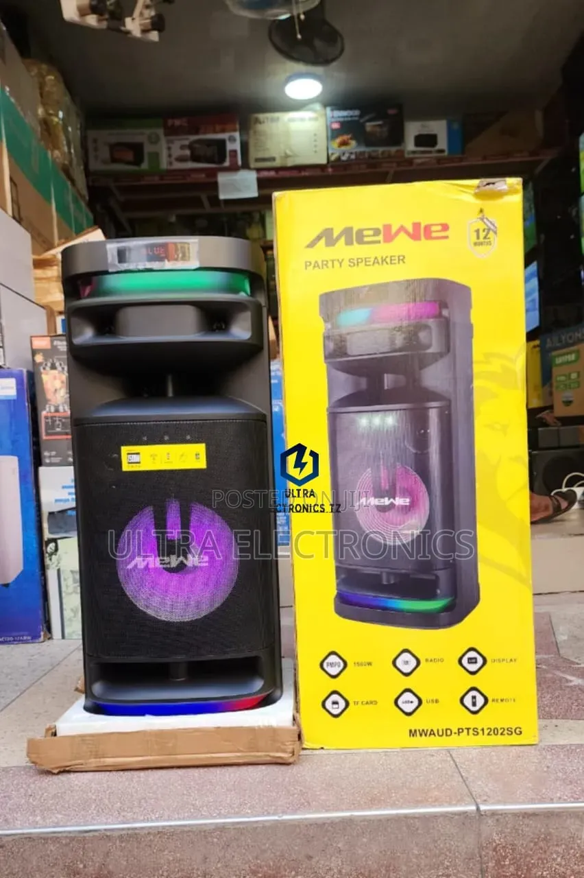 MEWE Portable PARTY SPEAKER Rechargeable With Mic Outdoor Biashara Etc