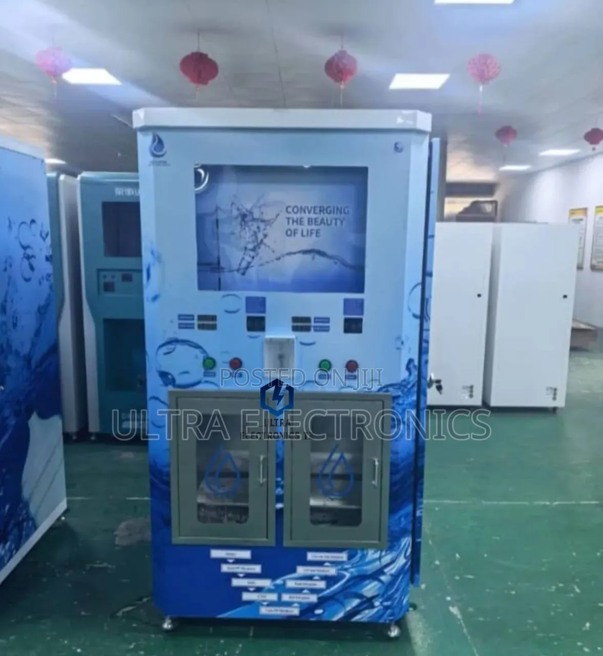 Commercial Double Door Water Vending Machine Kwa Biashara Ya Maji Safi