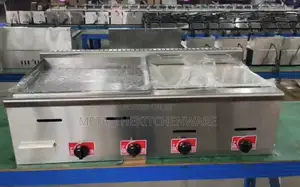 Commercial 2-in-1 Gas Griddle and Double Fryer