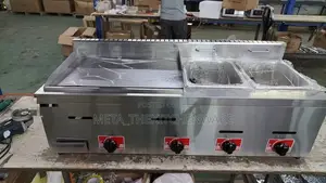 Commercial 2-in-1 Gas Griddle and Double Fryer