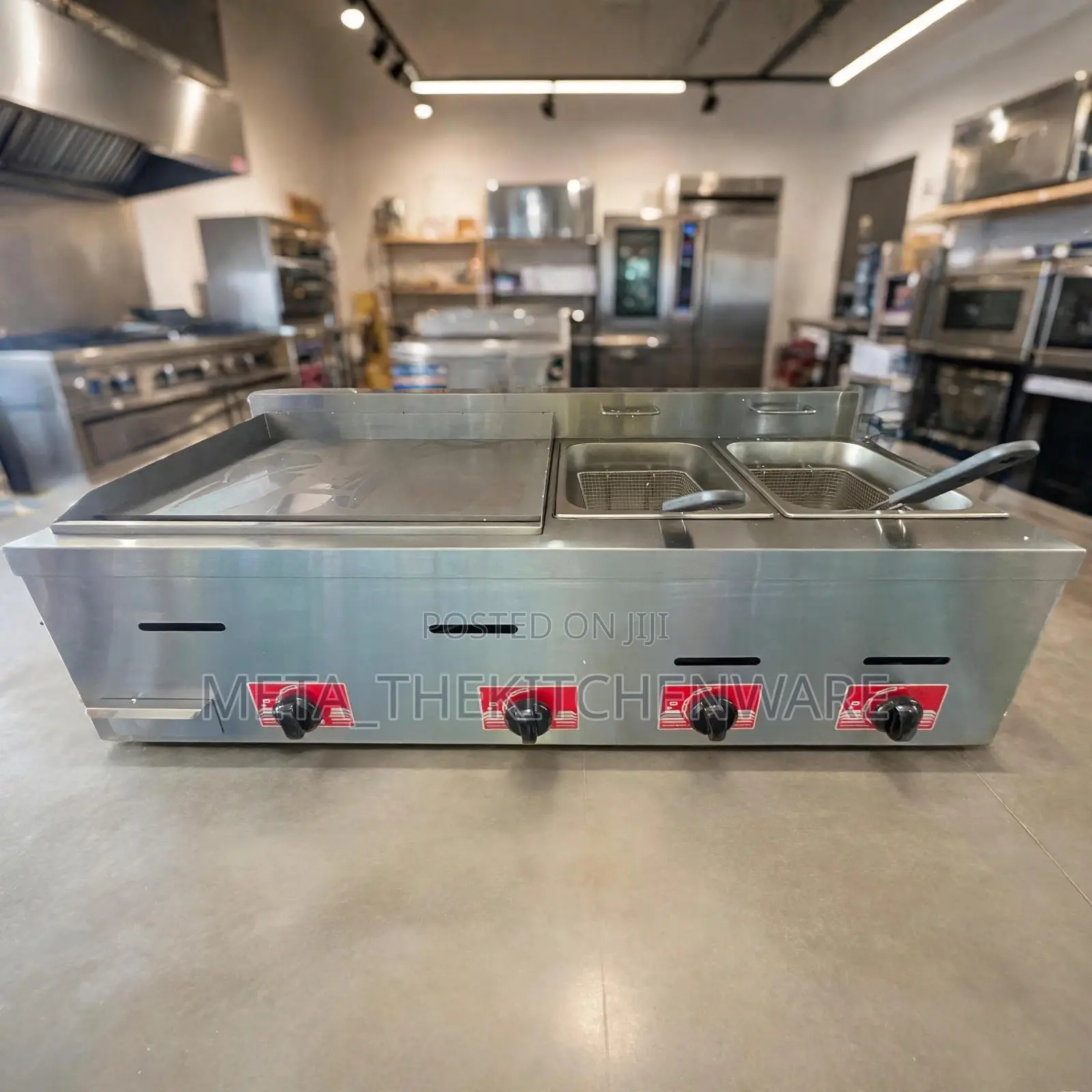 Commercial 2-in-1 Gas Griddle and Double Fryer