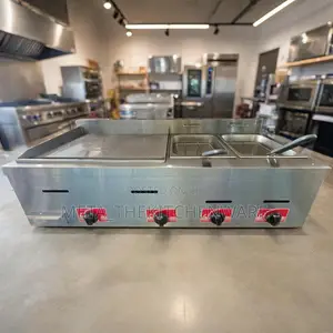 Commercial 2-in-1 Gas Griddle and Double Fryer
