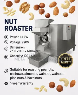 Commercial Nut Roaster 120kg/Hr