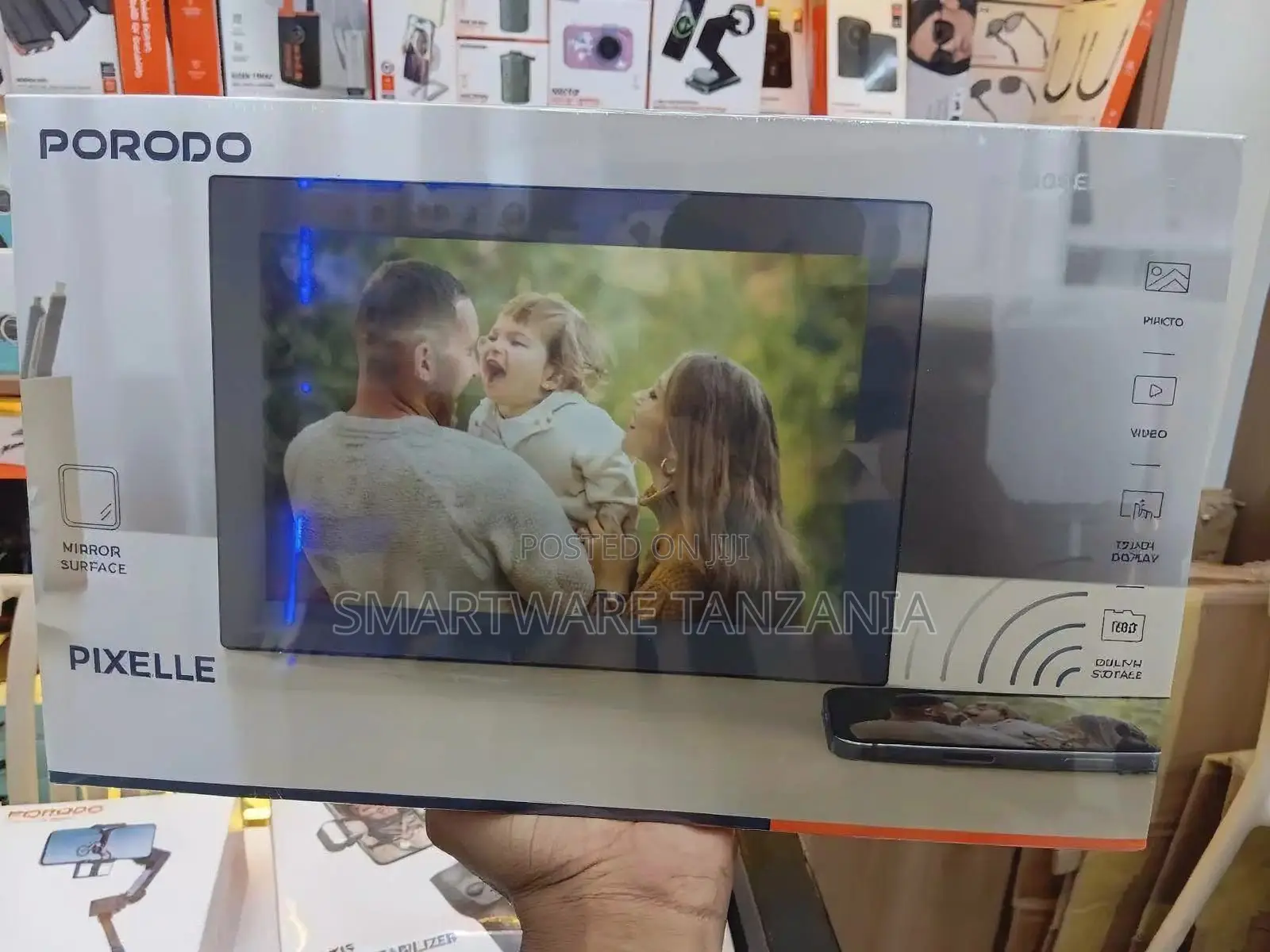 Porodo Pixelle 10.1-Inch Smart Frame With Touch Display, 16GB Storage