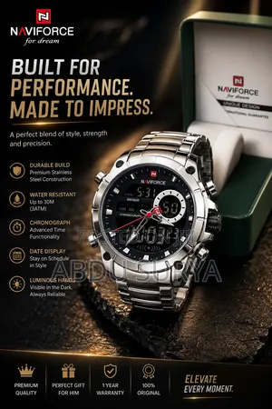 Naviforce Luxury Stainless Steel Watch  Good Condition | Box Included