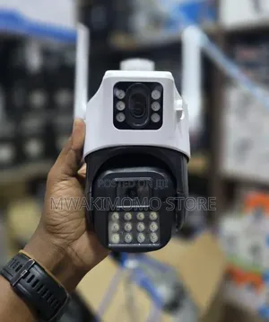 Dual-Lens Pan-Tilt-Zoom (PTZ) Wireless Security Camera,