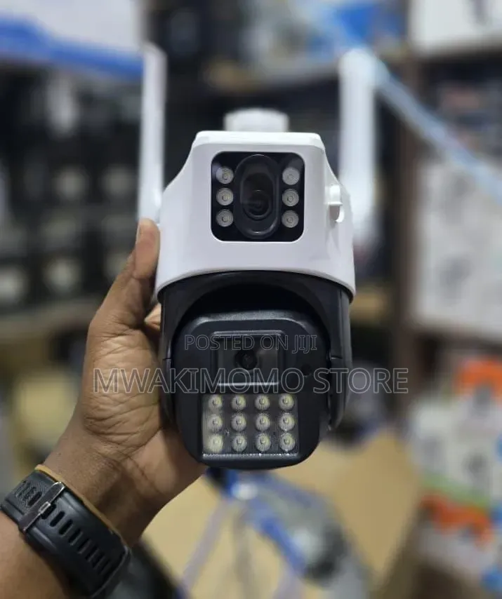 Dual-Lens Pan-Tilt-Zoom (PTZ) Wireless Security Camera,