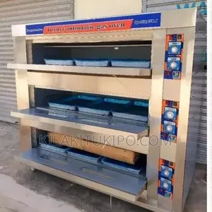 Gas Commercial Automatic Gas Oven 9 Trays 3 Deck
