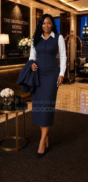 Official 3-Piece Pinstripe Office Dress Set