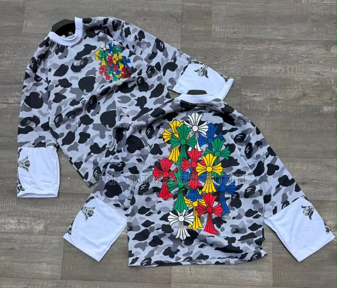 Chrome Hearts Tshirt Four Long Sleeves Camouflage Crewneck Shirts