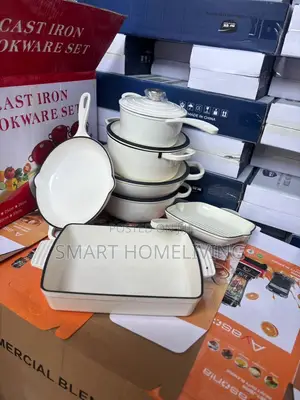 7pcs Enameled Cast Iron Cookware Set