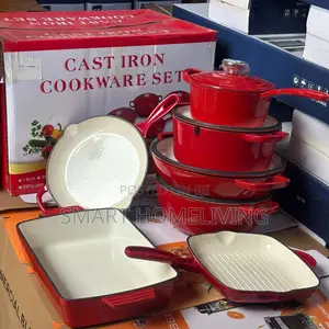 7pcs Enameled Cast Iron Cookware Set