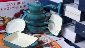 7pcs Enameled Cast Iron Cookware Set
