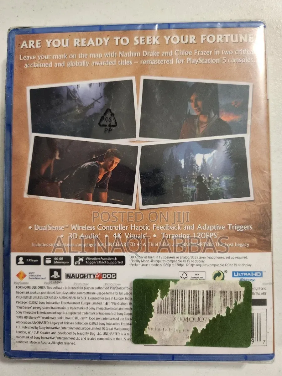 Uncharted Legacy of Thieves Collection Two in One Game Remastered