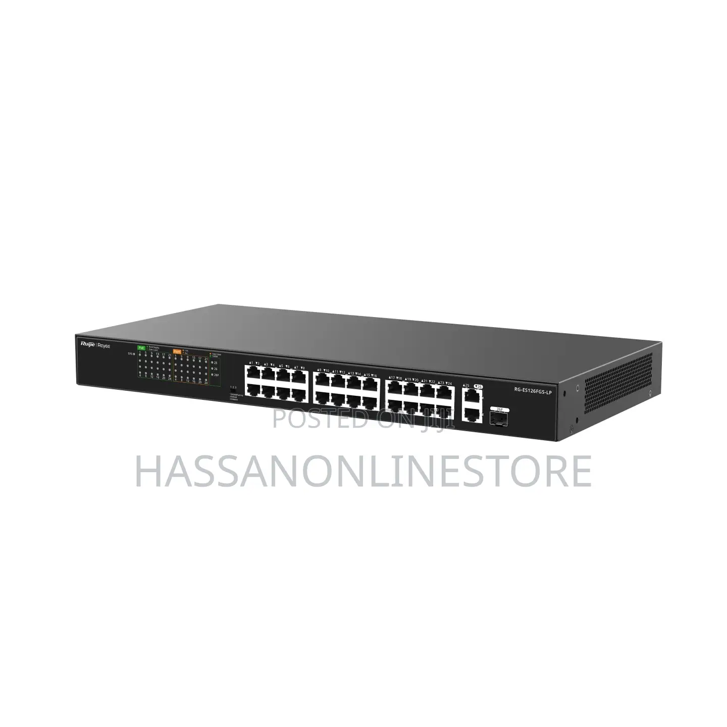 Ruijie RG-ES126FGS-LP, 24-Port 10/100 2-Port Gigabit Unmanaged Switch