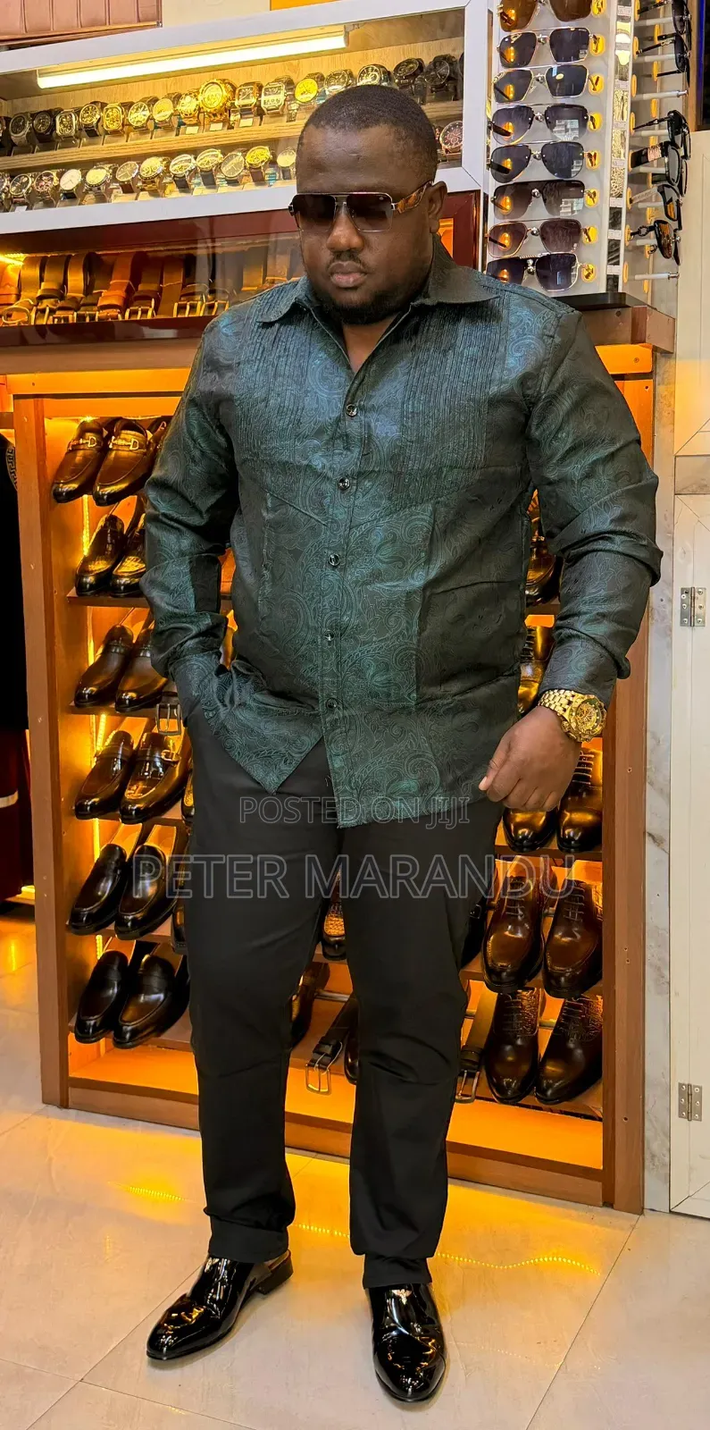 Mashati Ya Kishua Ya Kiume (Premium Paisley Silk/Satin Shirts)