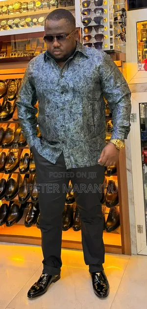 Mashati Ya Kishua Ya Kiume (Premium Paisley Silk/Satin Shirts)