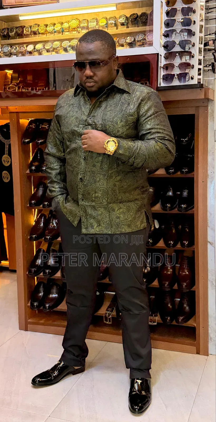 Mashati Ya Kishua Ya Kiume (Premium Paisley Silk/Satin Shirts)