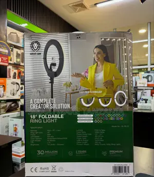 Green Lion 18" Foldable Ring Light With 360° Phone Holder, 520 Beads