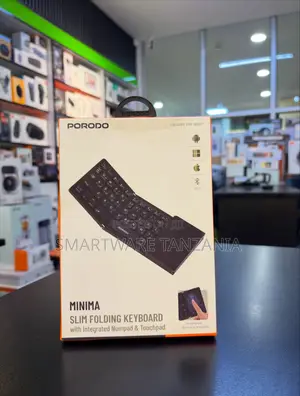 Porodo Minima Slim Folding Keyboard With Integrated Numpad, Touchpad