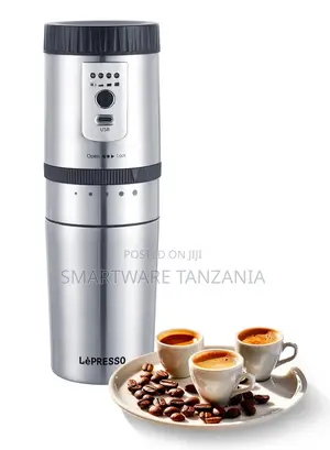 LePRESSo Portable Drip Coffee Maker With Built-in Burr Grinder, 12V