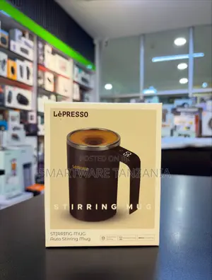 LePRESSO Auto Stirring Mug, 380ml Capacity, 304 Stainless Steel Design