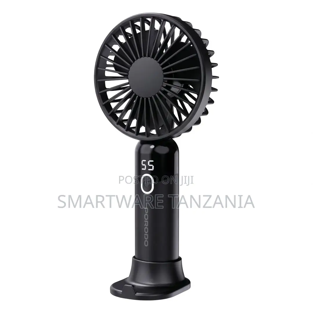 Porodo Chillo Air Portable Handheld Fan With 7.5H Working Time, Black