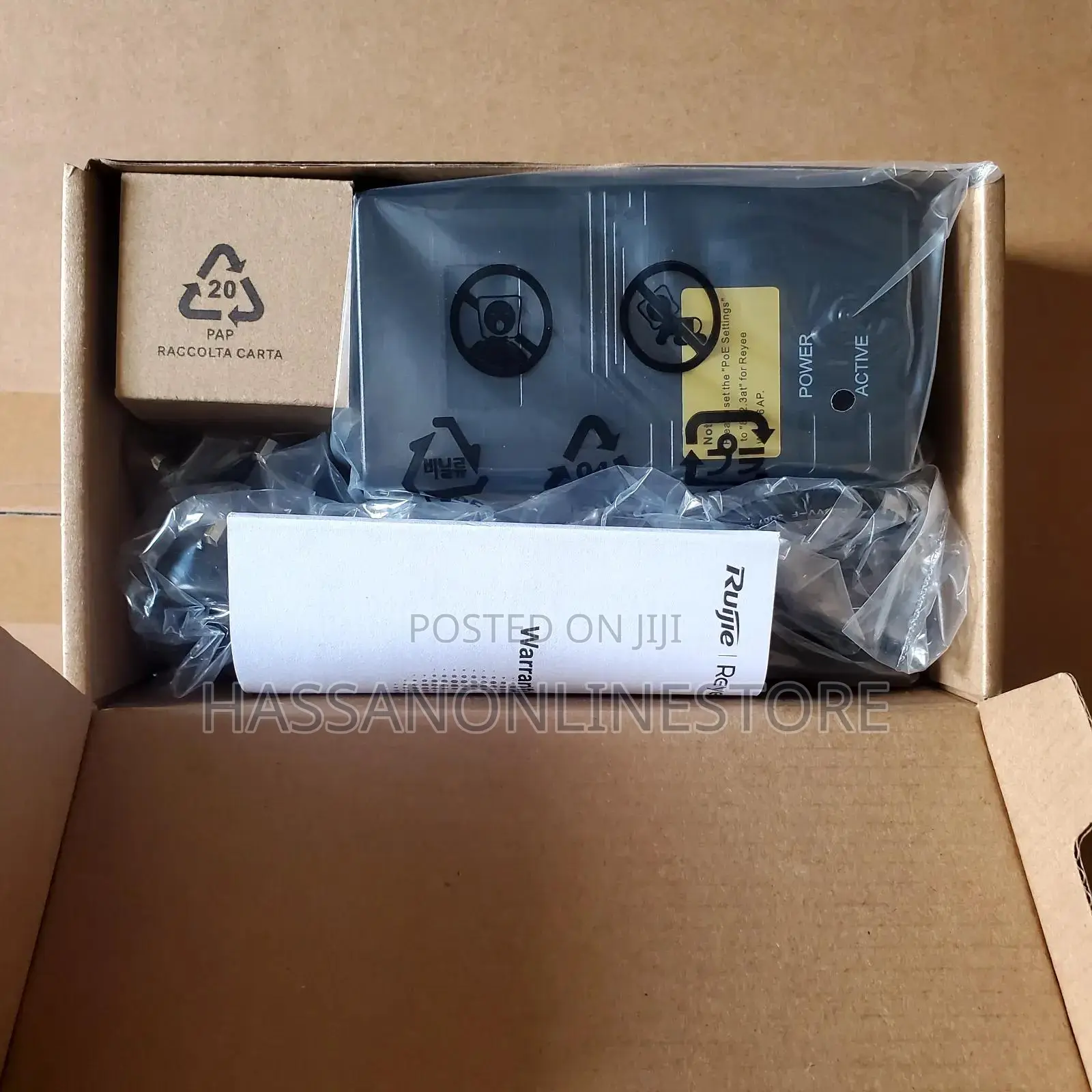 Ruijie Rg-Poe-At30, 1-Port Poe Injector (1000base-T, 52 V, 31.2 W)