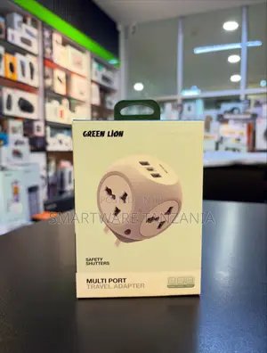 Green Lion Multi Port Travel Adapter With Safety Shutters